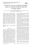 Design of Low Power Test Pattern Generator using Low Transition LFSR for high Fault Coverage Analysis