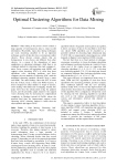 Optimal Clustering Algorithms for Data Mining