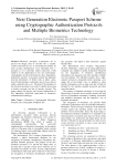 Next Generation Electronic Passport Scheme using Cryptographic Authentication Protocols and Multiple Biometrics Technology