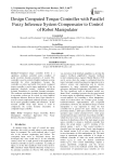 Design Computed Torque Controller with Parallel Fuzzy Inference System Compensator to Control of Robot Manipulator