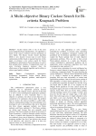 A Multi-objective Binary Cuckoo Search for Bi-criteria Knapsack Problem