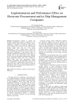 Implementation and Performance Effect on Electronic Procurement and its Ship Management Companies