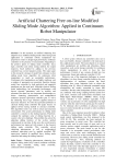 Artificial Chattering Free on-line Modified Sliding Mode Algorithm: Applied in Continuum Robot Manipulator
