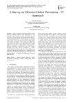 A Survey on Effective Defect Prevention - 3T Approach