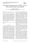 Simulation and Optimization of VHDL code for FPGA-Based Design using Simulink