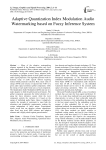 Adaptive Quantization Index Modulation Audio Watermarking based on Fuzzy Inference System