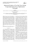 Optimized Solution of Two Bar Truss Design Using Intuitionistic Fuzzy Optimization Technique