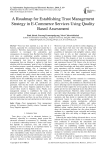 A Roadmap for Establishing Trust Management Strategy in E-Commerce Services Using Quality Based Assessment