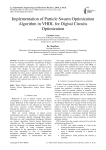 Implementation of Particle Swarm Optimization Algorithm in VHDL for Digital Circuits Optimization