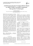 Authentication System for Smart Homes Based on ARM7TDMI-S and IRIS-Fingerprint Recognition Technologies