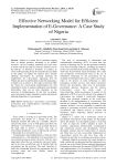 Effective Networking Model for Efficient Implementation of E-Governance: A Case Study of Nigeria