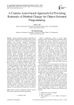 A Content Assist based Approach for Providing Rationale of Method Change for Object Oriented Programming