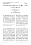 Software Quality Appraisal Using Multi-Criteria Decision Approach