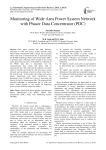 Monitoring of Wide Area Power System Network with Phasor Data Concentrator (PDC)