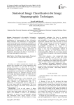Statistical Image Classification for Image Steganographic Techniques