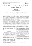 Queuing Effect on Multipath Routing in Mobile Ad Hoc Networks