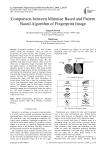 Comparison between Minutiae Based and Pattern Based Algorithm of Fingerprint Image