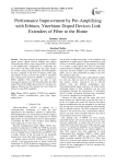 Performance Improvement by Pre-Amplifying with Erbium, Ytterbium Doped Devices Link Extenders of Fiber to the Home