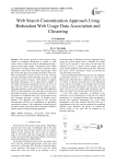 Web Search Customization Approach Using Redundant Web Usage Data Association and Clustering