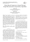 Block-Based Compressive Sensed Thermal Image Reconstruction using Greedy Algorithms