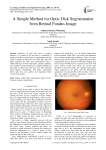 A Simple Method for Optic Disk Segmentation from Retinal Fundus Image