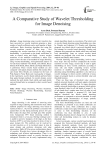 A Comparative Study of Wavelet Thresholding for Image Denoising