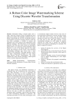 A Robust Color Image Watermarking Scheme Using Discrete Wavelet Transformation