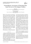 Vulnerabilities Assessment of Emerging Web-based Services in Developing Countries