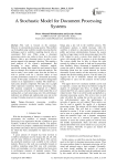 A Stochastic Model for Document Processing Systems