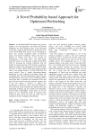 A Novel Probability based Approach for Optimized Prefetching