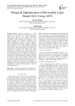 Design & Optimization of Reversible Logic Based ALU Using ACO