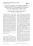 Extended Probabilistic Cost Model (EPCM): A Framework for Cost Estimation of Wireless Network Deployment in Rural Areas