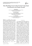 Data Modeling for E-Voting System Using Smart Card based E-Governance System