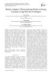 Robust Adaptive Watermarking Based on Image Contents Using Wavelet Technique