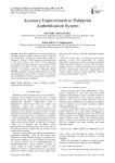 Accuracy Improvement in Palmprint Authentication System