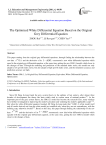 The Optimized White Differential Equation Based on the Original Grey Differential Equation