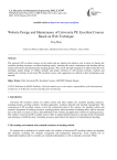 Website Design and Maintenance of University PE Excellent Courses Based on Web Technique