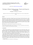 The Impact of Human Capital on income—Based on the Perspective of Education