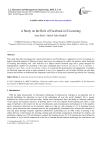 A Study on the Role of Facebook in E-Learning