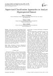 Supervised Classification Approaches to Analyze Hyperspectral Dataset