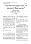 A Novel Approach for Detecting Number Plate Based on Overlapping Window and Region Clustering for Indian Conditions