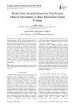 Multi Point Search Pattern for Fast Search Motion Estimation of High Resolution Video Coding