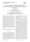 A New Approach to Region Based Image Retrieval using Shape Adaptive Discrete Wavelet Transform