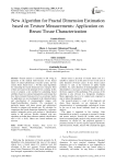 New Algorithm for Fractal Dimension Estimation based on Texture Measurements: Application on Breast Tissue Characterization