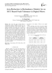 Area Reduction in Redundancy Module for an ECC Based Fault Tolerance in Digital Filters