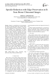 Speckle Reduction with Edge Preservation in B-Scan Breast Ultrasound Images