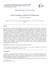 Cloud Computing a Solution for Globalization