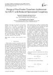 Design of Fast Fourier Transform Architecture for GF(24) with Reduced Operational Complexity