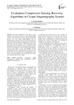 Evaluation Compressive Sensing Recovery Algorithms in Crypto Steganography System