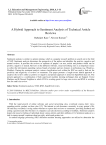 A Hybrid Approach to Sentiment Analysis of Technical Article Reviews